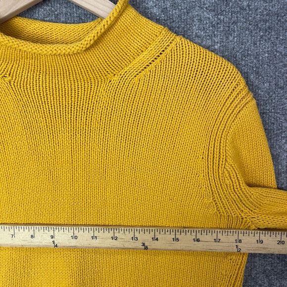 Vintage J Crew oarsman  Mockneck Sweater Women Medium Cotton Blend Knit Pullover - Picture 4 of 9